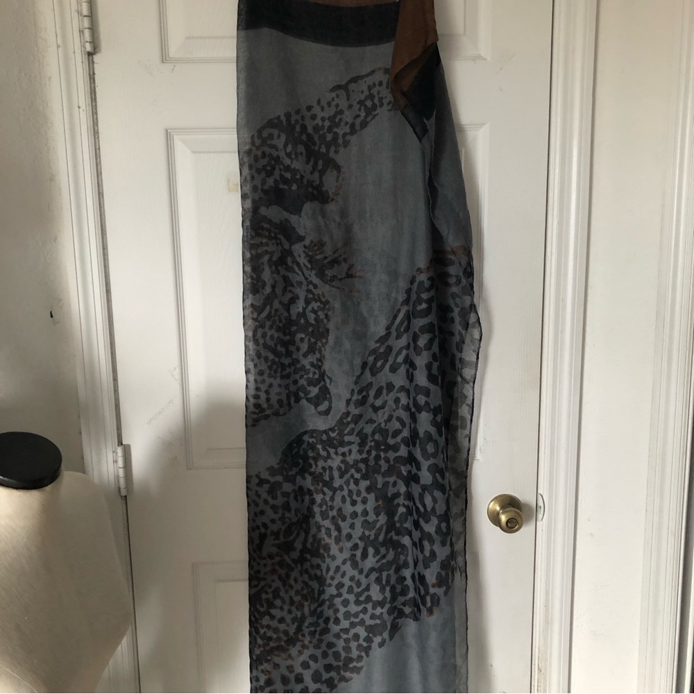 Extra Large Leopard Printed Scarf - image 2